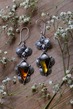 Load image into Gallery viewer, Amber Art Deco Dangles