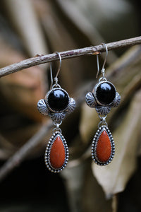 Roserita & Onyx earrings