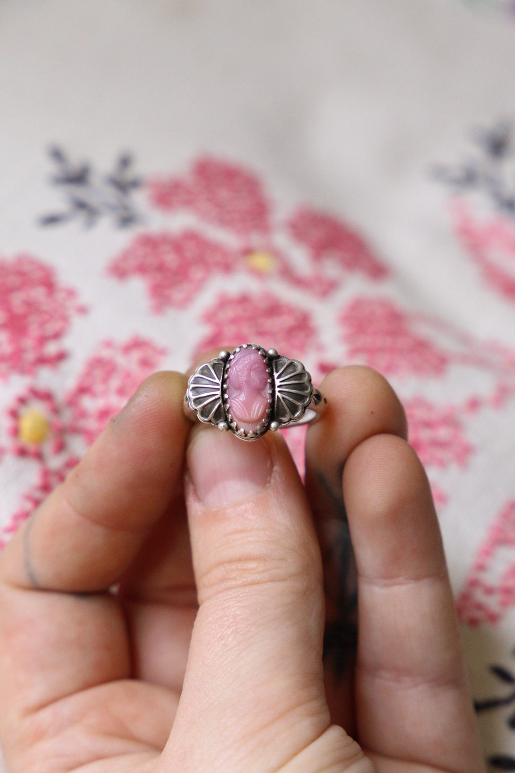 Rose Cameo Ring *preorder*
