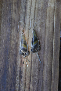 Bumblebee Jasper Fringe Earrings