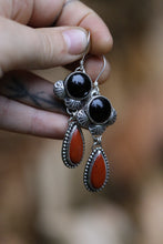 Load image into Gallery viewer, Roserita &amp; Onyx earrings
