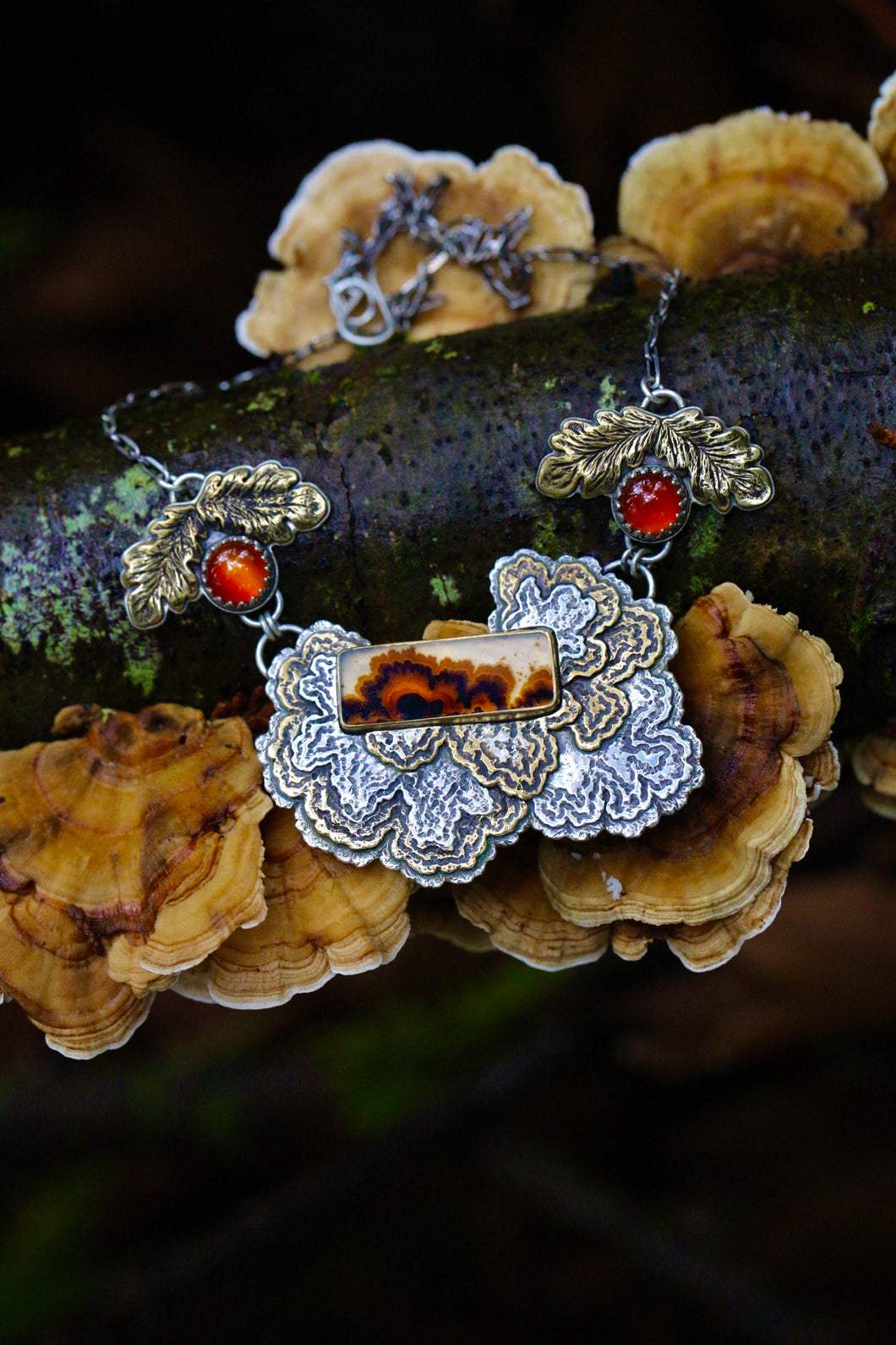 Turkey Tail Statement Necklace