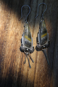 Bumblebee Jasper Fringe Earrings