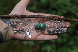 Silver Stamped Hoops MTO