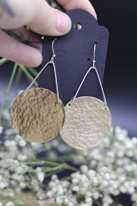 Brass Disc Earrings