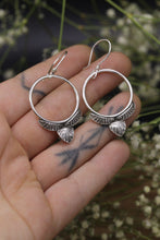 Load image into Gallery viewer, Silver Stamped Hoops MTO