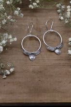 Load image into Gallery viewer, Silver Stamped Hoops MTO