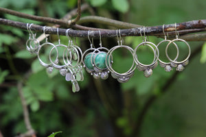 Silver Stamped Hoops MTO