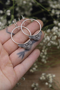 Silver Stamped Hoops MTO